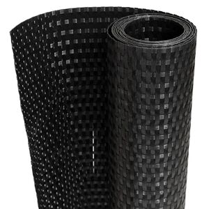 vidaXL Parvekesuoja musta 500x100 cm polyrottinki