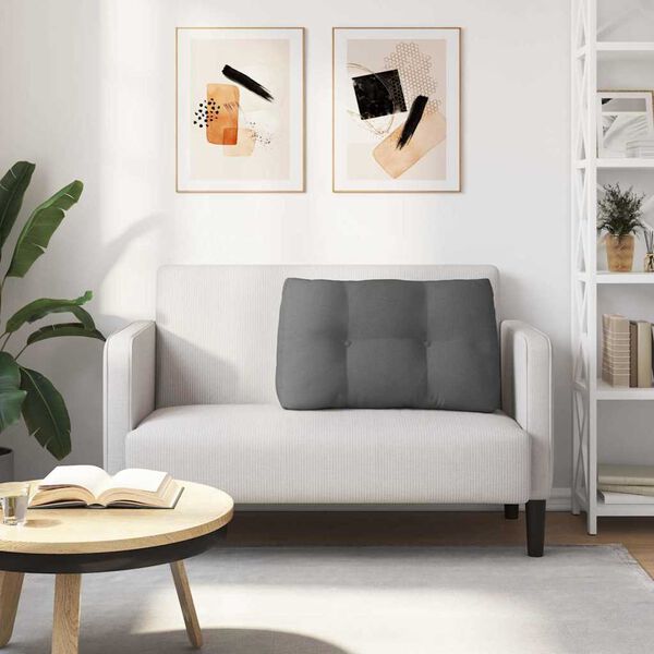 vidaXL Selk&auml;tyyny Tumma harmaa 80 x 24 x 50 cm kangas