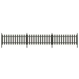 vidaXL Puuaita tolpilla 3 kpl WPC 614x80 cm