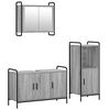 vidaXL Kylpyhuoneen kaappisetti 3 kpl Harmaa Sonoma 40 x 36 x 99,5 cm