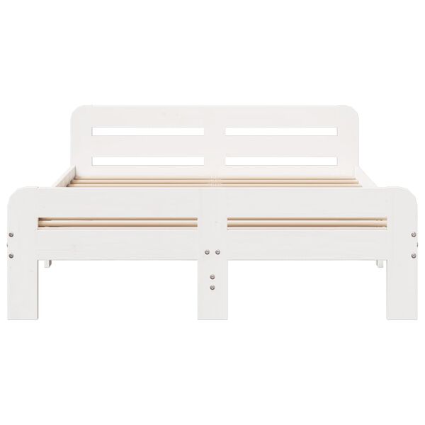 vidaXL S&auml;ngynrunko ilman patjaa valkoinen 180x200 cm t&auml;ysi m&auml;nty