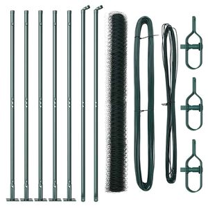 vidaXL Hitsattu metalliverkkoaita betoni-juurella 10 x 1,5 m (L x K)