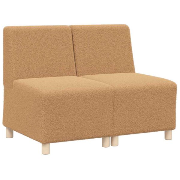 vidaXL Modulaarinen käsinojatonta sohva-yksikkö 2 pcs Beige