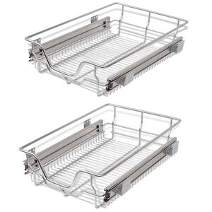 vidaXL Ulosvedett&auml;v&auml;t ritil&auml;laatikot 2 kpl 400 mm hopea