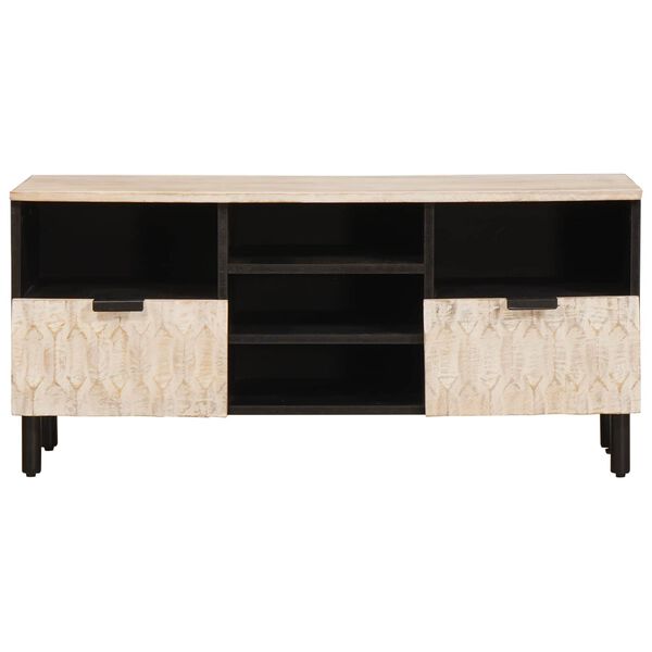 vidaXL TV-kaappi hyllyll&auml; Valkoinen pesu viimeistely 100 x 33 x 46 cm