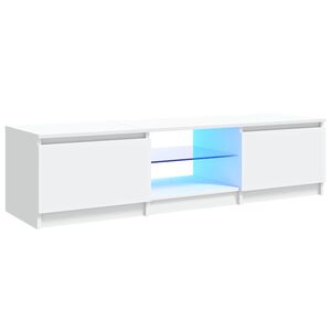vidaXL TV-taso LED-valoilla valkoinen 140x40x36 cm