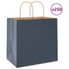 vidaXL Paperikassit 250 kpl kahvoilla sininen 26x17x25 cm