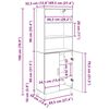 vidaXL Korkea kaappi Artisan tammi 69,5 x 32,5 x 180 cm Tekninen puu