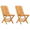 vidaXL Kokoontaitettavat tuolit 2 kpl 47x47x89 cm massiivipuu tiikki