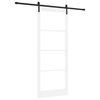 vidaXL Liukuovi ORKDAL Valkoinen 93 x 232 cm T&auml;ysi m&auml;nty ja lasi