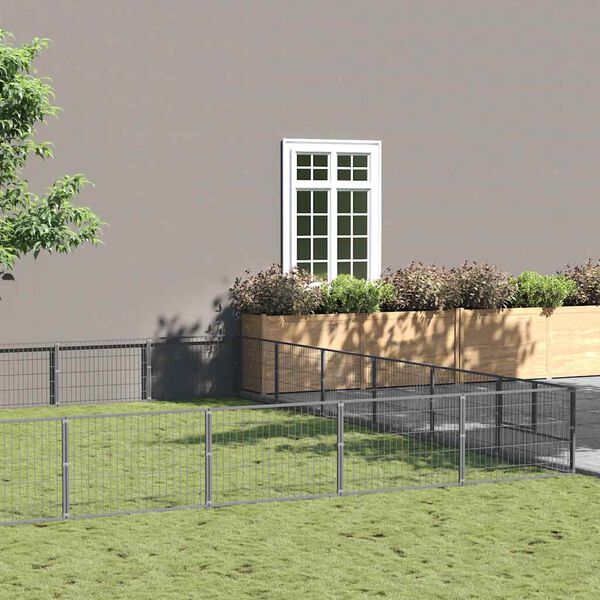 vidaXL Koiranh&auml;kki hopea 36 m&sup2; ter&auml;s