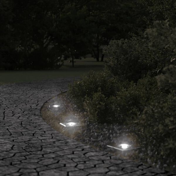 vidaXL Maavalaisin neli&ouml; musta 10,5x10,5 cm painevalettu alumiini