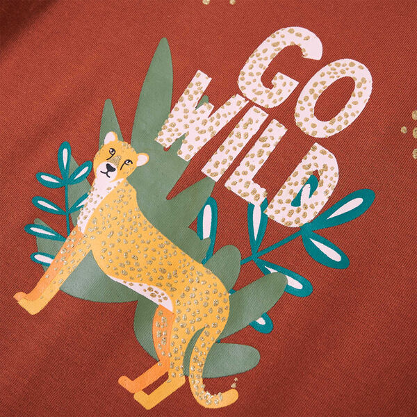 Lasten pitk&auml;hihainen T-paita konjakki 116