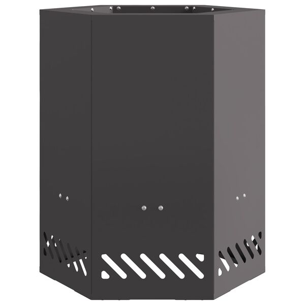 vidaXL Savuuttomat nuotio Musta 38 x 38 x 51 cm Teräs