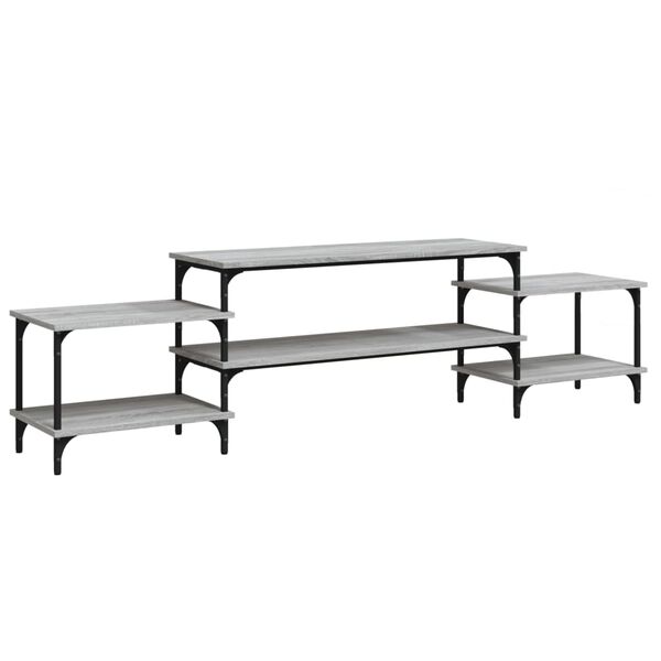 vidaXL TV-taso harmaa Sonoma 197x35x52 cm tekninen puu