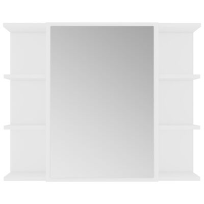 vidaXL Kylpyhuoneen peilikaappi valkoinen 80x20,5x64 cm lastulevy