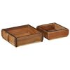 vidaXL Tarjotin s&auml;ilytystilassa 2 pcs Ruskea 29 x 31 x 10 cm