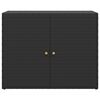 vidaXL Puutarhan säilytyskaappi musta 100x55,5x80 cm polyrottinki