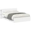 vidaXL S&auml;nkykehys varastolla valkoinen 5FT King Size Tekninen puu