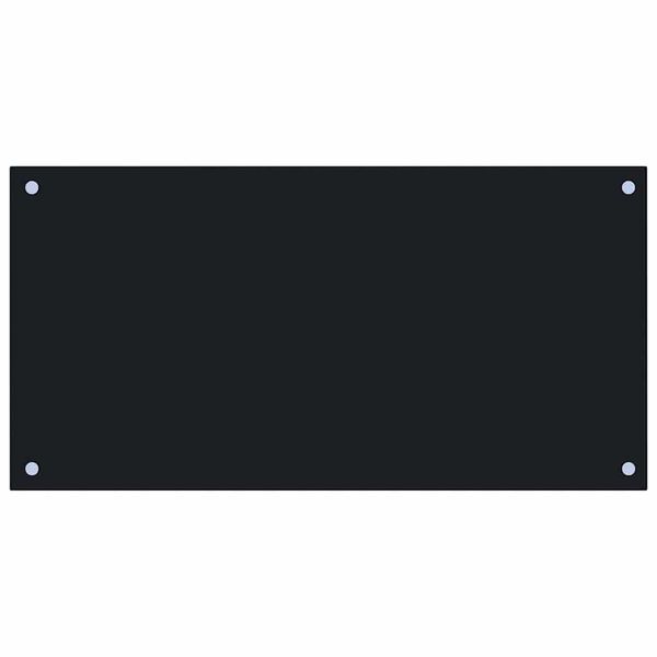 vidaXL Keittiön roiskesuoja musta 80x40 cm karkaistu lasi