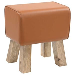 vidaXL Penkki 40 x 30 x 45 cm Aitoa Nahkaa Ruskea