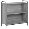 vidaXL Kirjahylly 80 x 33 x 80 cm Tekninen puu Harmaa Sonoma