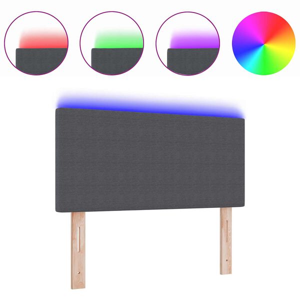 vidaXL LED-p&auml;&auml;ty LED -nauhavalot Tumma harmaa 90 cm Polyesteri