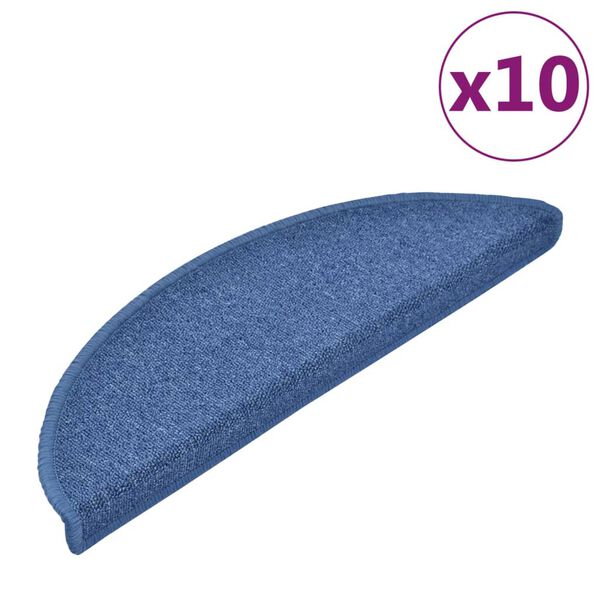 vidaXL Portaiden matot 10 kpl 56x17x3 cm sininen puolipy&ouml;re&auml;