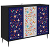 vidaXL Sivup&ouml;yt&auml; MAINZ Musta tammi 102 x 33 x 76 cm Tekninen puu