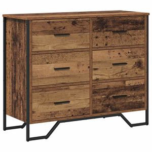 vidaXL Laukkaava 6-Laatikko Vanha puu 91 x 35,5 x 74,5 cm