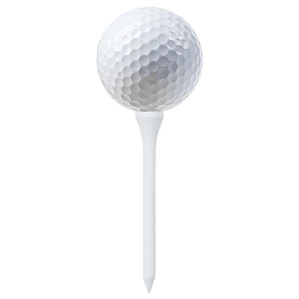 vidaXL Golf tiit 1000 kpl valkoinen 83 mm bambu