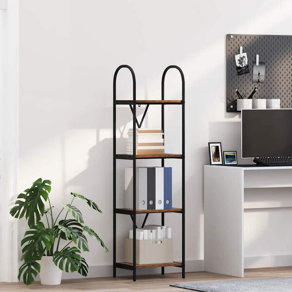 vidaXL Kirjahylly Vanha puu 40 x 30 x 146 cm Tekninen puu