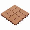 vidaXL Laudat 11 kpl Tiikki 30 x 30 cm WPC