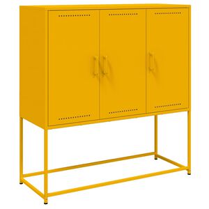 vidaXL Kaappi sinapinkeltainen 100,5x39x107 cm ter&auml;s