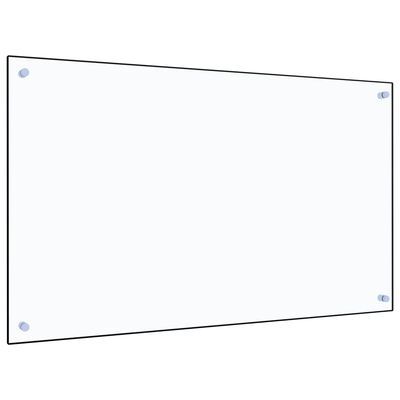 vidaXL Keittiön roiskesuoja läpinäkyvä 100x60 cm karkaistu lasi