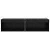 vidaXL TV-kaapit 2 pcs Musta tammi. 60 x 30 x 30 cm Tekninen puu