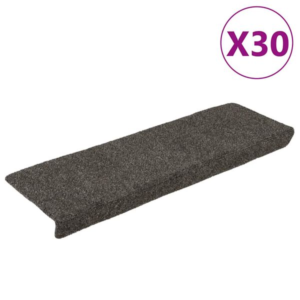 vidaXL Porrasmatot itseliimautuvat 30 kpl 65x21x4 cm antrasiitti suorakaiteen muotoinen reuna