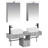 vidaXL Kylpyhuoneen kaappisetti 5 pcs Harmaa Sonoma 50 x 14,5 x 70 cm