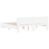 vidaXL S&auml;ngynrunko p&auml;&auml;dyll&auml; ja LED-valoilla valkoinen 180x200 cm
