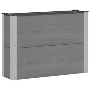vidaXL Puutarhan Korotettu Kukkalaatikko Harmaa 100 x 30 x 72 cm