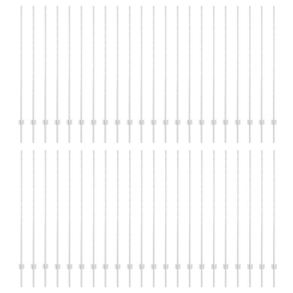 vidaXL Aidan pylväät 88 pcs Hopea 200 cm Teräs