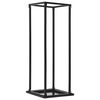 vidaXL Polttopuuteline alustalla musta 37x37x113 cm ter&auml;s