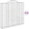 vidaXL Kaarevat kivikorit 18 kpl 200x50x180/200 cm galvanoitu rauta