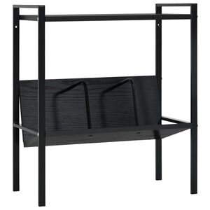vidaXL 2-tasoinen Kirjahylly musta 52x28x59 cm tekninen puu