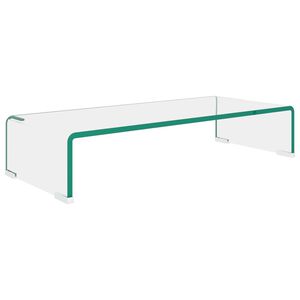 vidaXL TV-taso/N&auml;ytt&ouml;teline Kirkas lasi 60x25x11 cm
