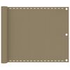 vidaXL Parvekkeen suoja harmaanruskea 75x300 cm HDPE