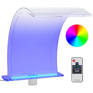vidaXL Uima-altaan suihkul&auml;hde RGB LED-valoilla akryyli 50 cm