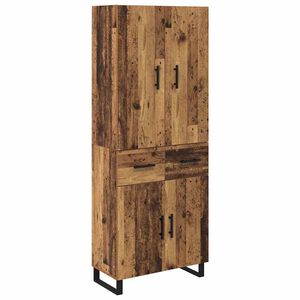 vidaXL Korkea kaappi 2 pcs Vanha Puu 69,5 x 34 x 180 cm