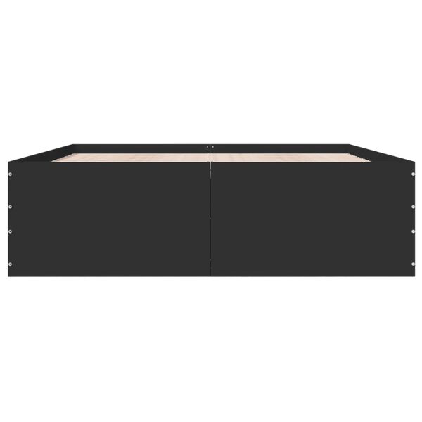 vidaXL S&auml;ngynrunko musta 150x200 cm tekninen puu