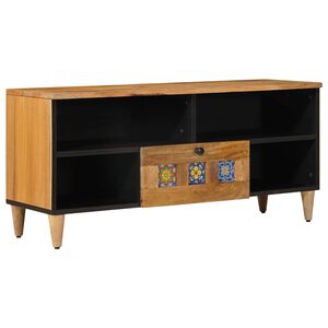 vidaXL TV-kaappi Luonnollinen 100 x 33 x 46 cm Kiinte&auml; mango puu